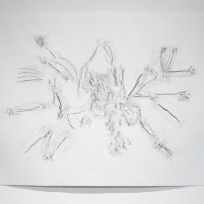 An abstract illustration on paper with graphite